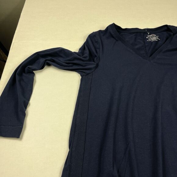 Chicos Ultimate Tee Blue Long Sleeve Asymmetric Casual Soft Knit Top 0 SMALL - Picture 5 of 10
